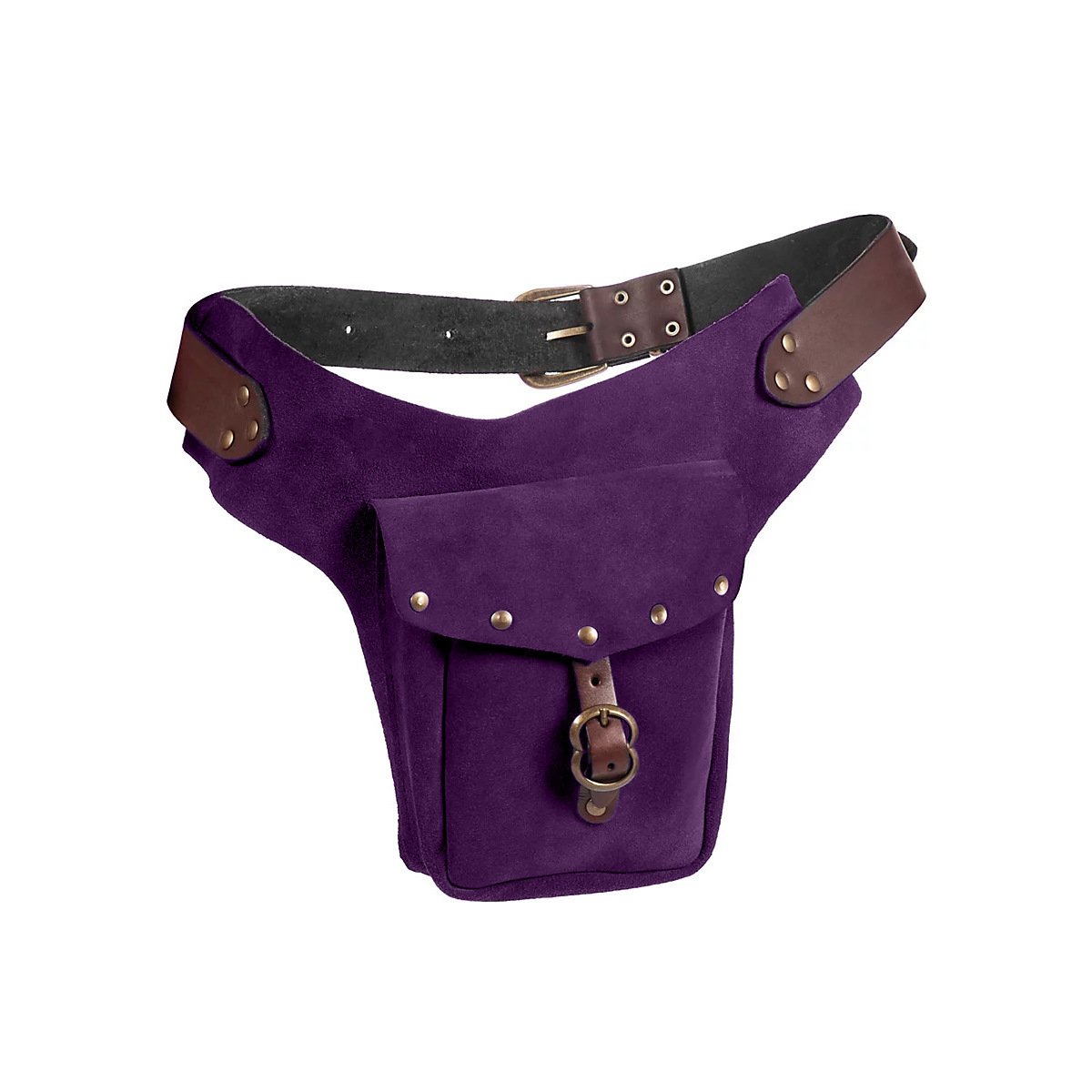 Sac Viking en Tissu Suédé Bordeaux violet