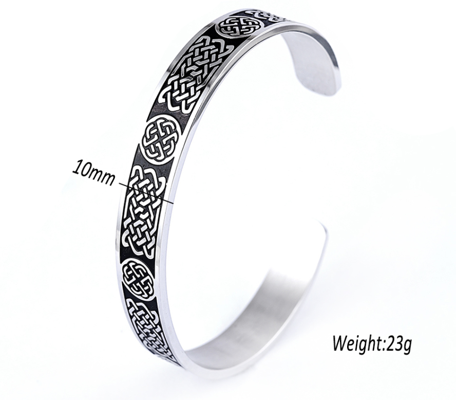 Bracelet Viking Noeud Celtique en Acier Inoxydable