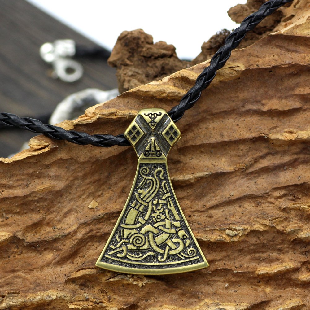 Pendentif Viking Hache Ukonvasara rustique