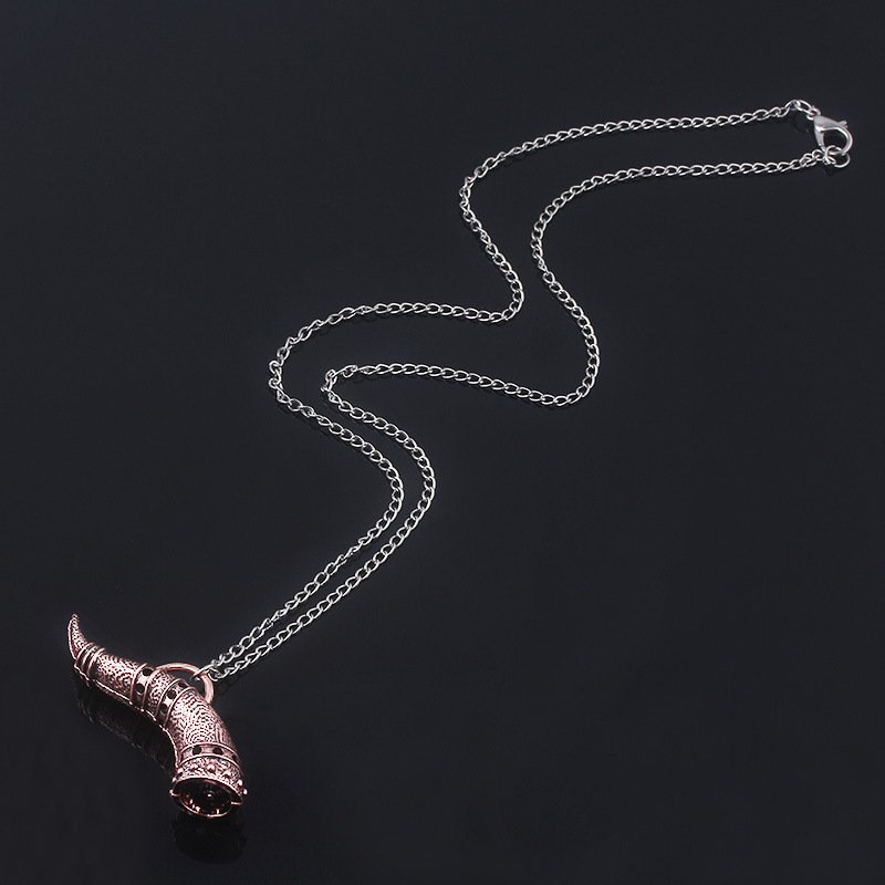 Collier Pendentif Viking Corne d'Odin cuivre