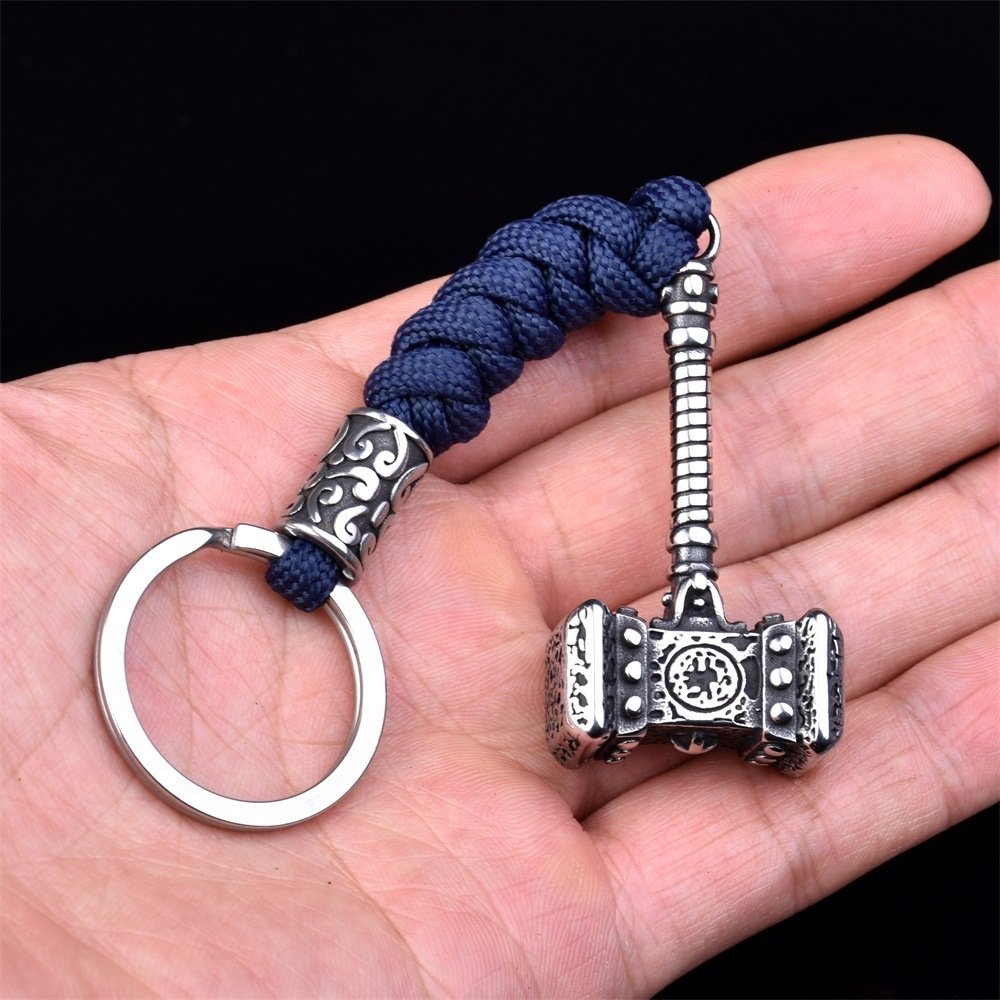 Porte-clés Viking Marteau de Thor en acier inoxydable