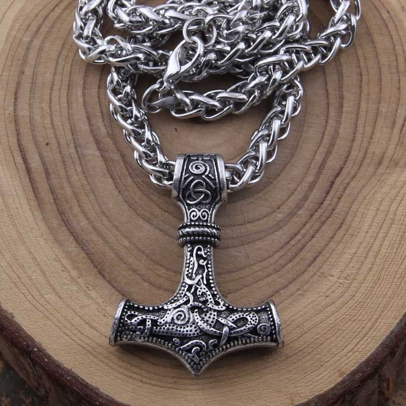 Pendentif Marteau de Thor Mjölnir avec chaîne