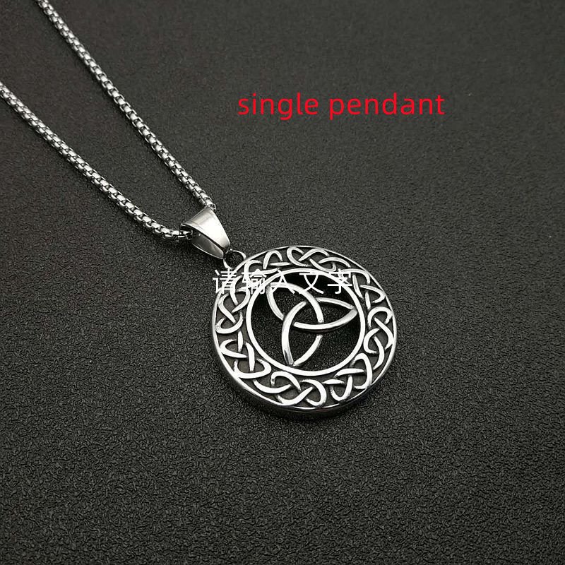 Pendentif Viking Valknut en Acier Titane pendentif seulement