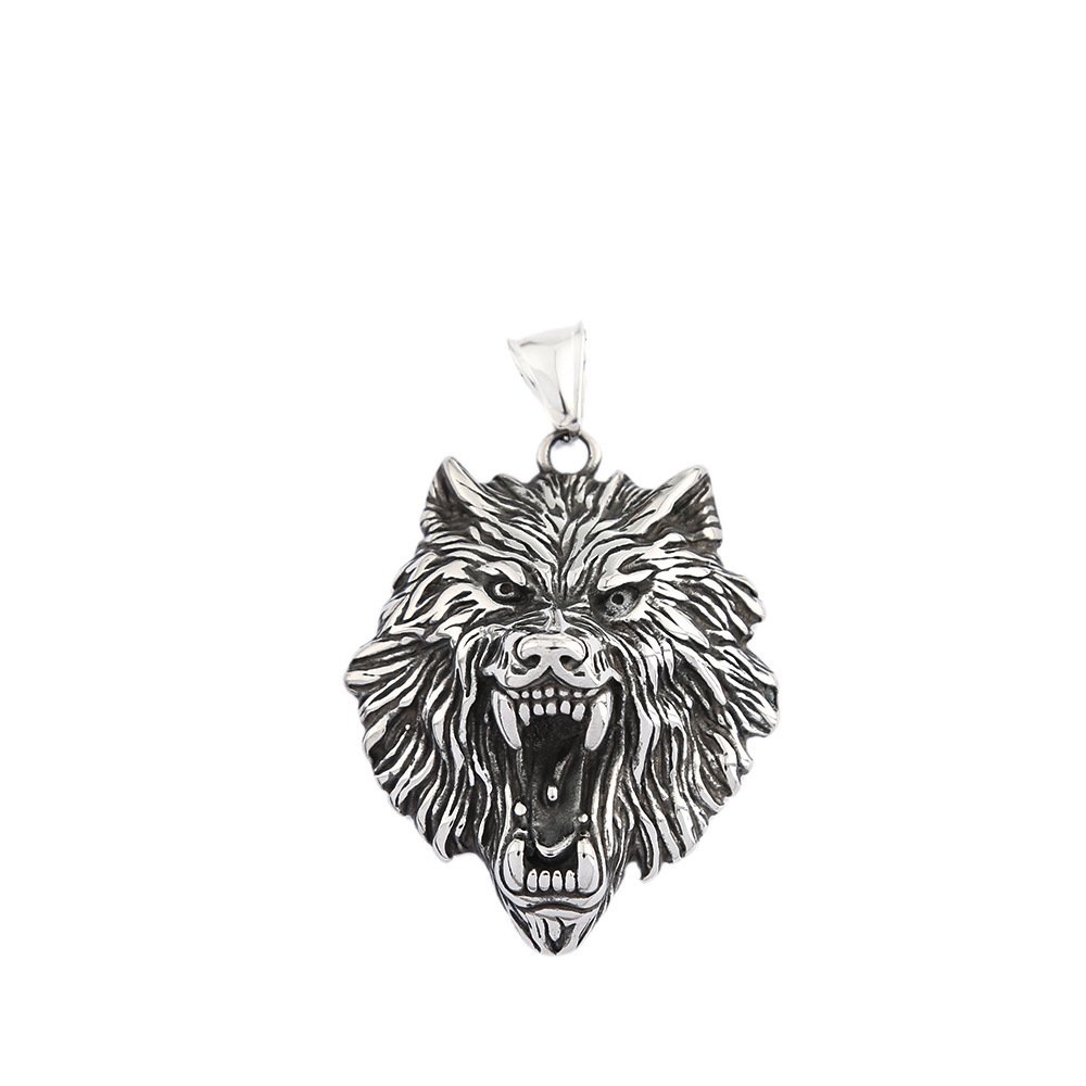 Pendentif Loup Viking - Force et Loyauté argenté