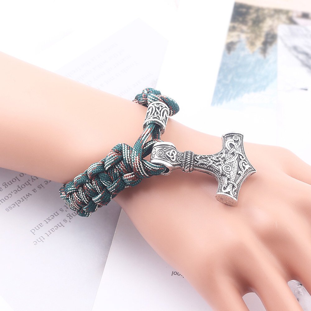 Bracelet Viking Mjolnir style retro