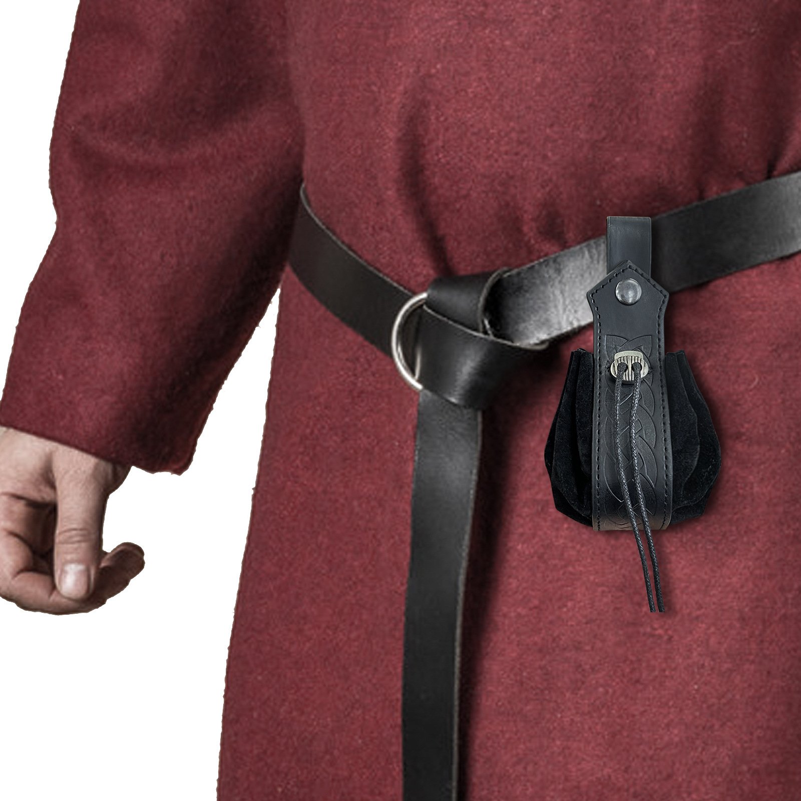 Sacoche Viking en Cuir avec Motif Épée pour ceinture