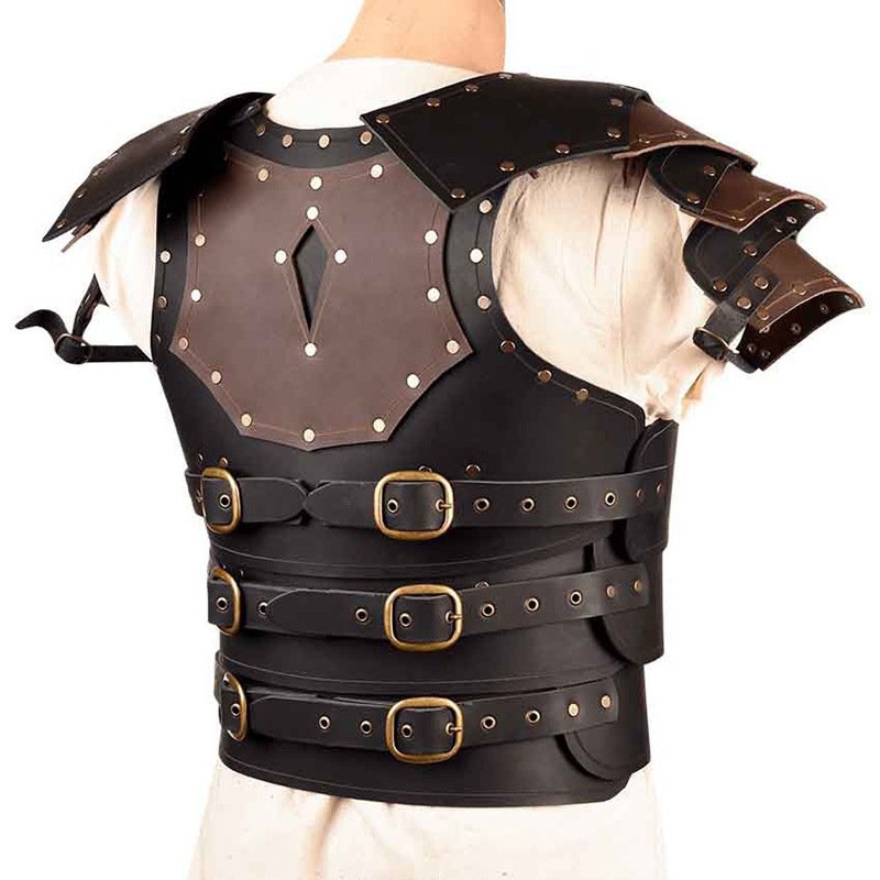 Armure Viking en Cuir Synthétique marron