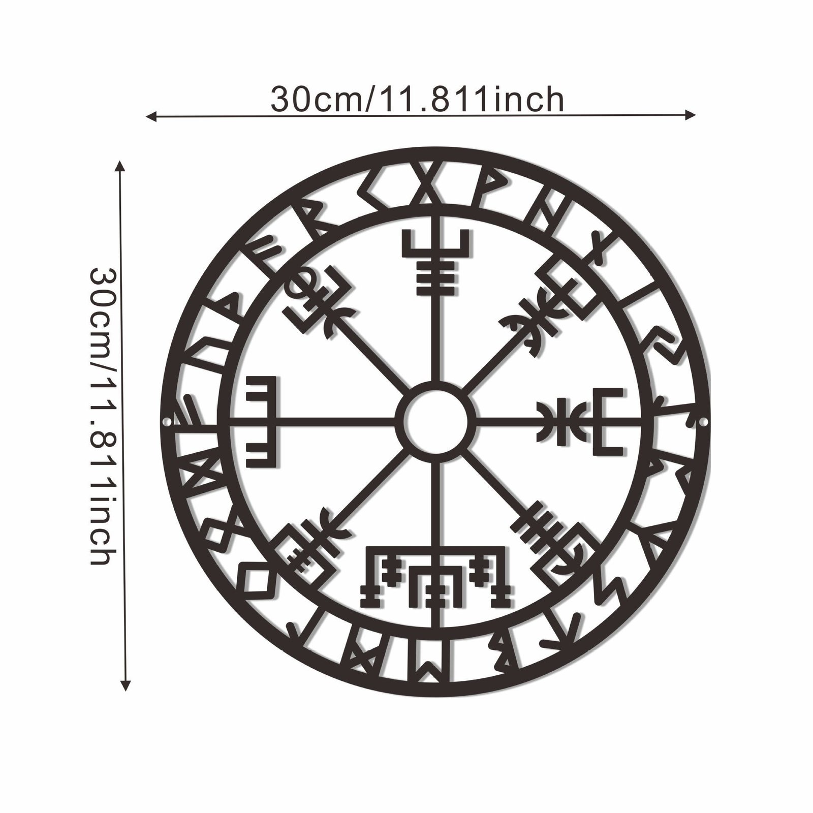 dimension Décoration Murale Viking Vegvisir