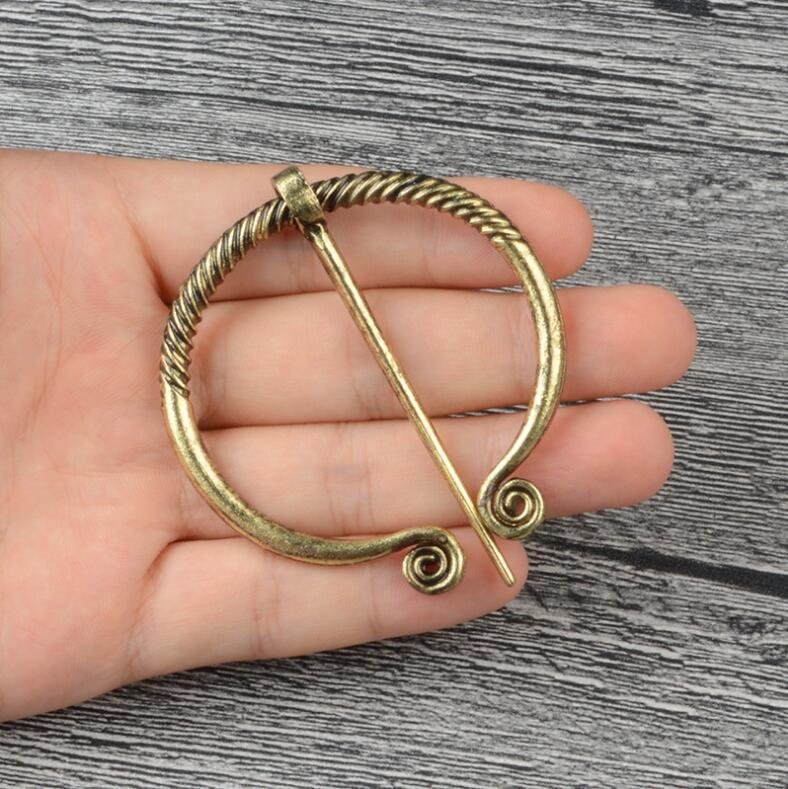 Fibule Viking Spirale - Or et Argent