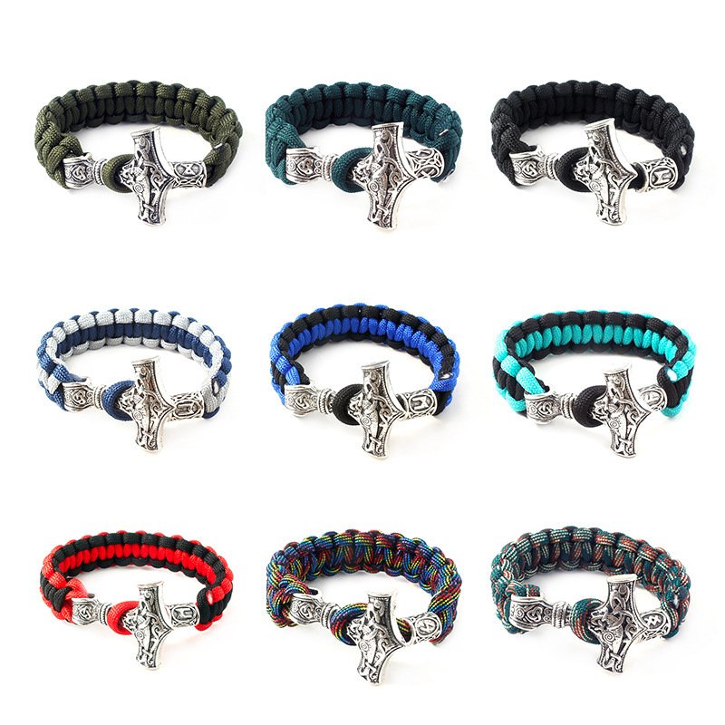 Bracelet Viking Mjolnir 9 coloris