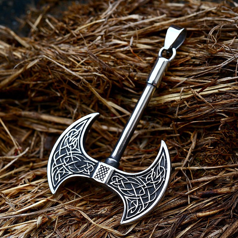 Pendentif Hache Viking Double Tête