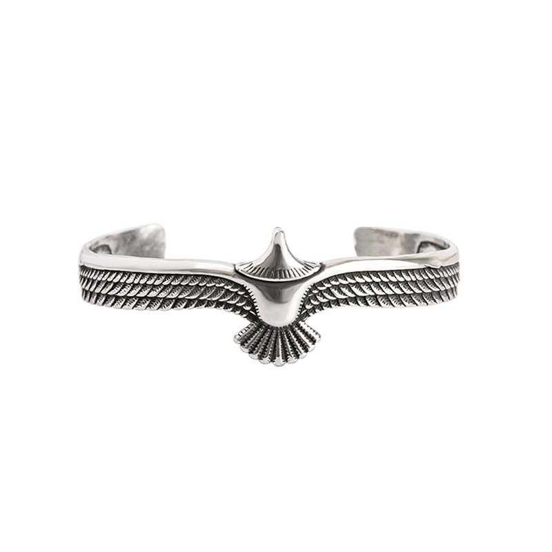 Bracelet Viking Aigle - Symbole de Force et de Liberté argenté