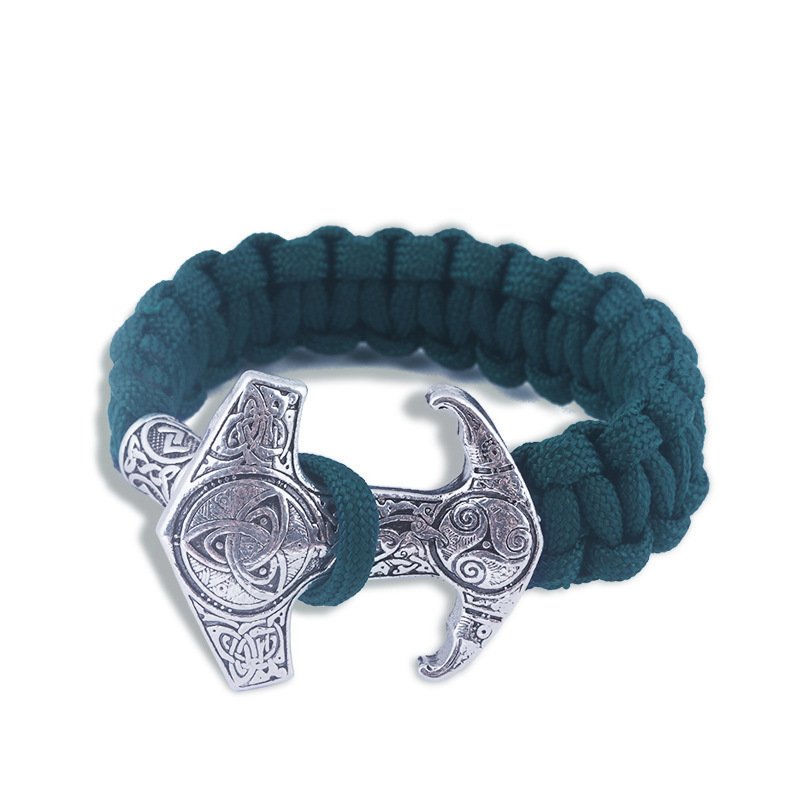 Bracelet Viking Mjolnir bleu