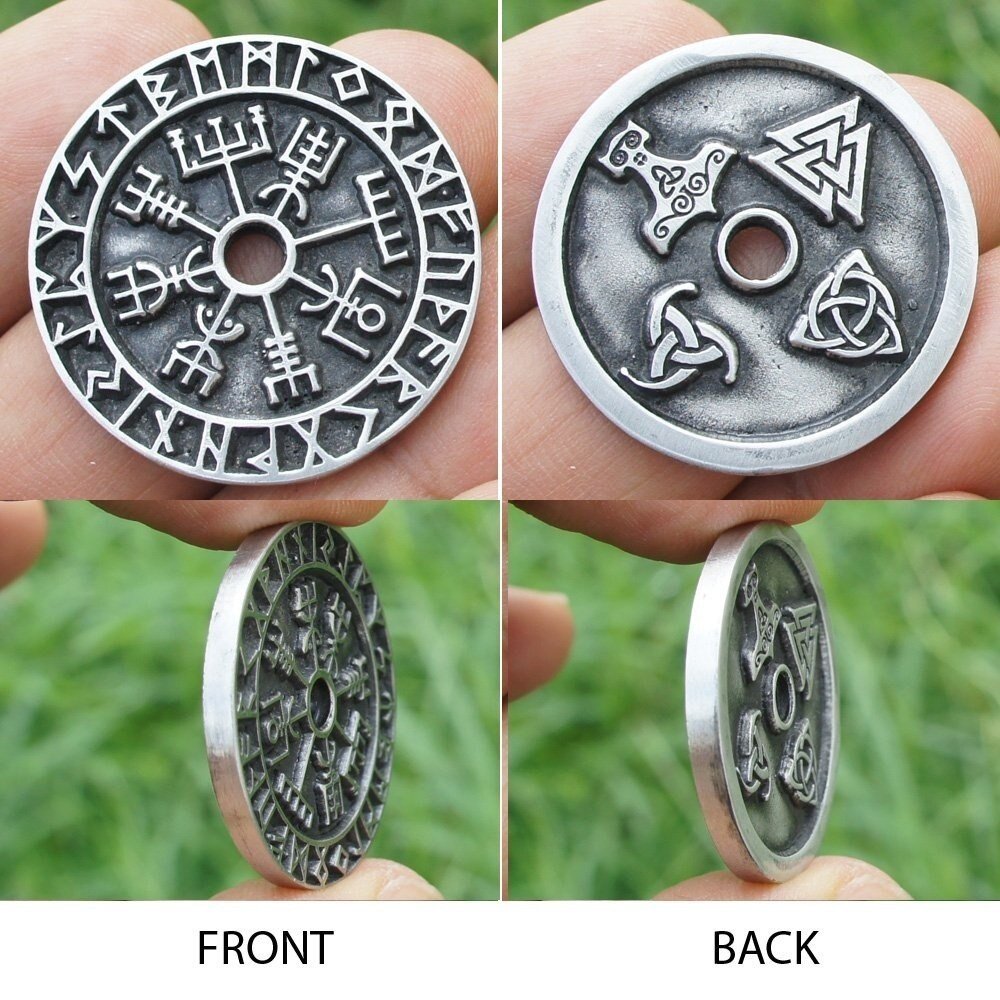 Pendentif Vegvisir Viking - Votre Boussole Spirituelle style retro