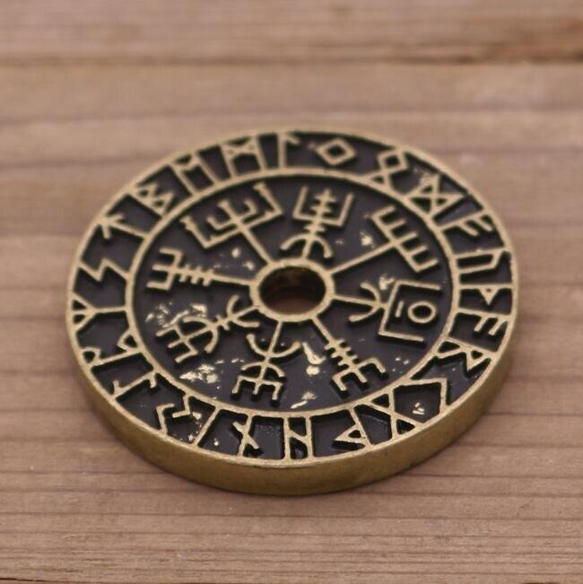 Pendentif Vegvisir Viking - Votre Boussole Spirituelle bronze