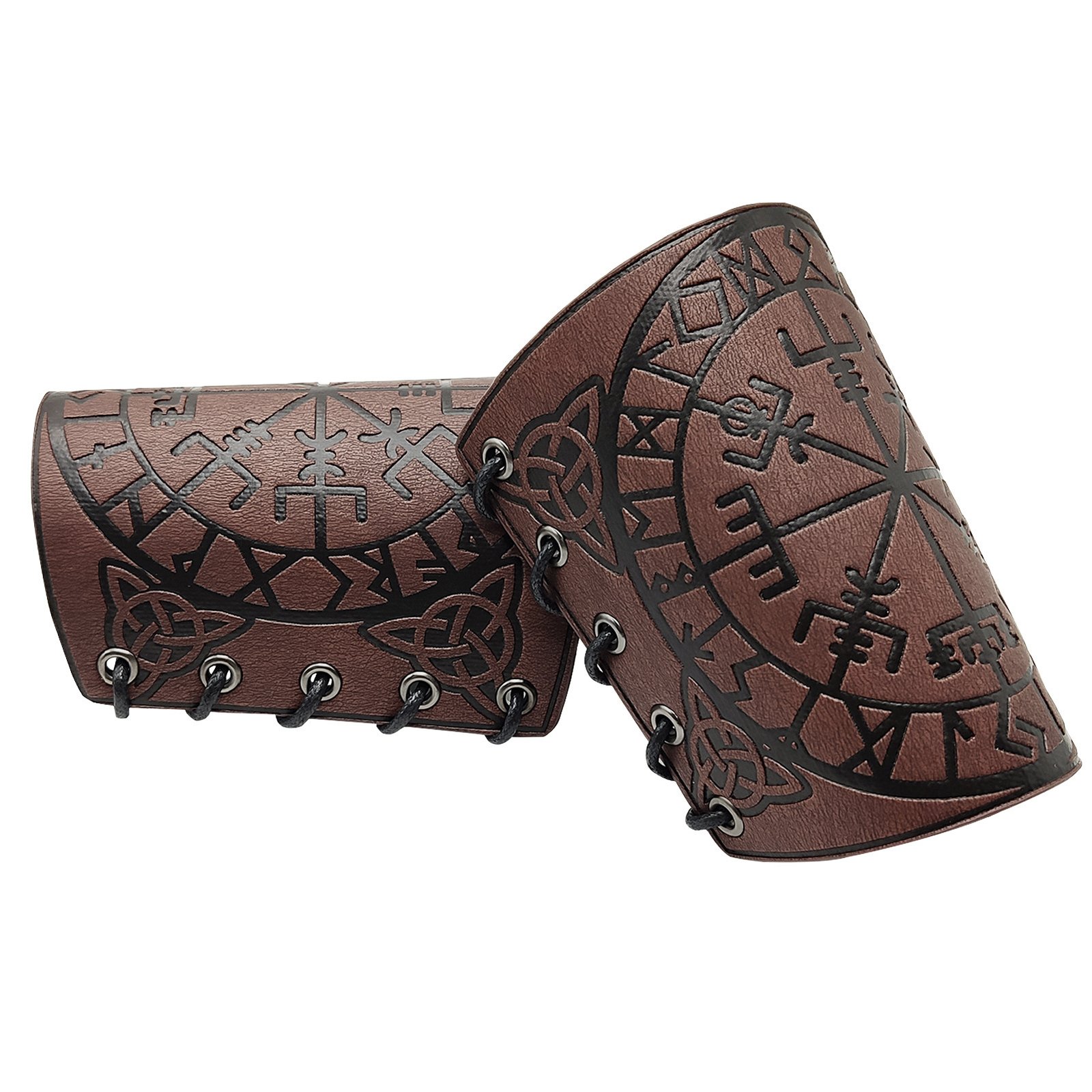 Couvre-jambes Vikings Vegvisir marron