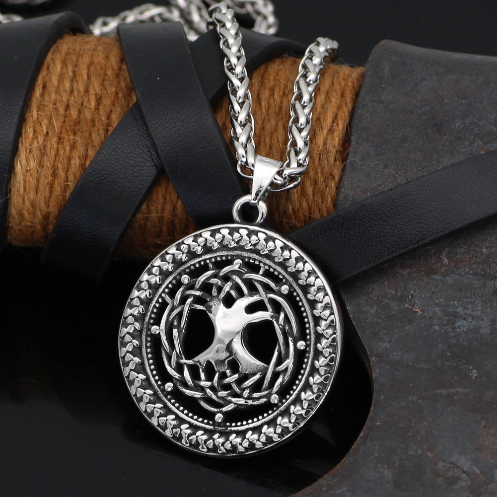 Pendentif viking Yggdrasil : Arbre de vie celtique