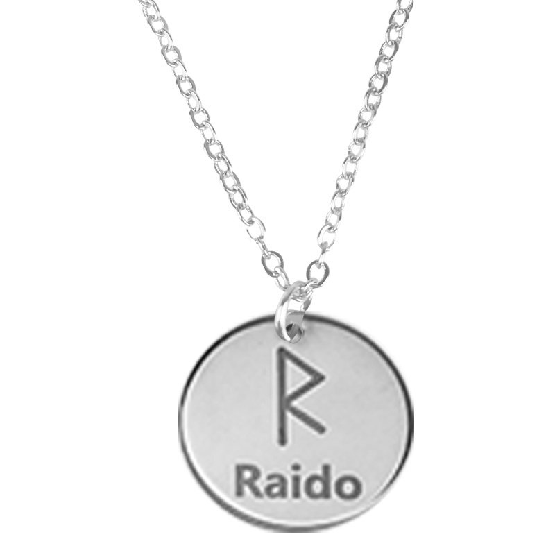 Pendentif Viking Runes : Force et Endurance Nordique Raido