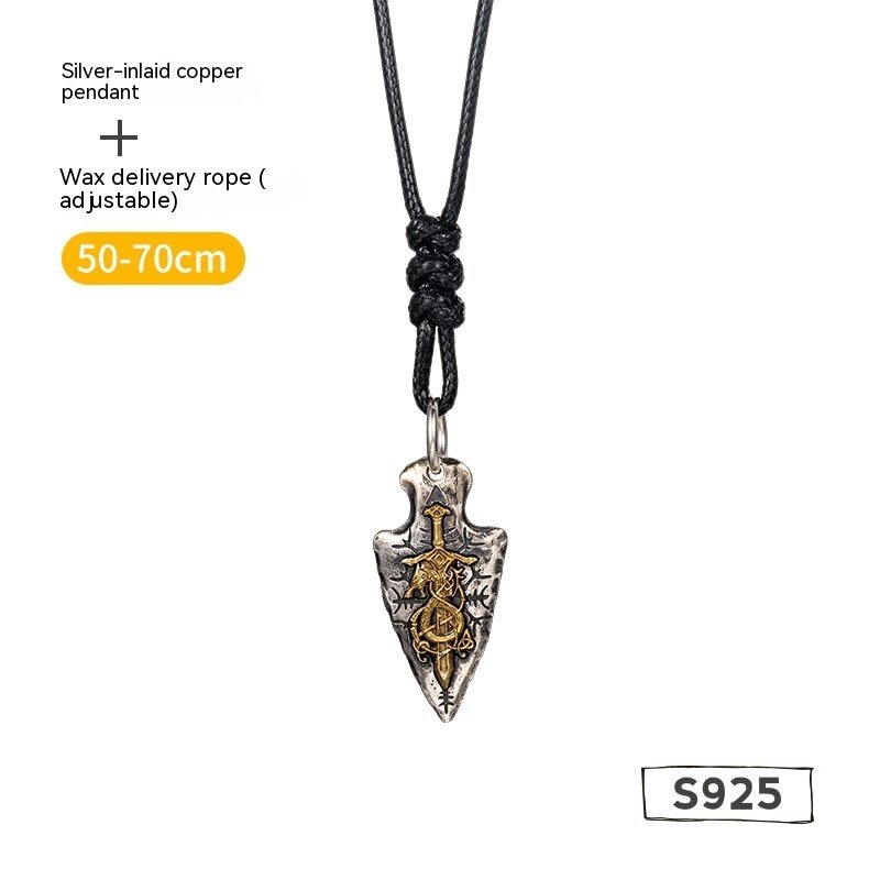 Pendentif Viking Marteau de Thor avec corde en cuir