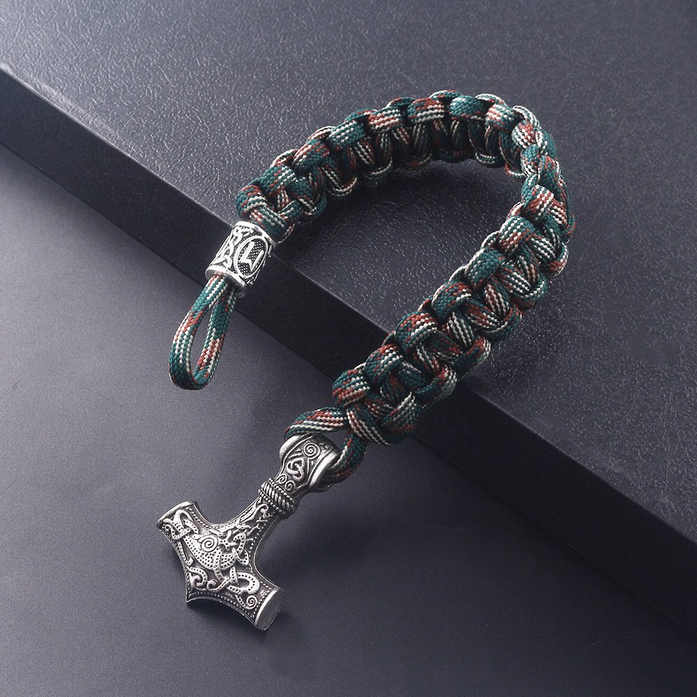 Bracelet Viking Mjolnir en acier inoxydable