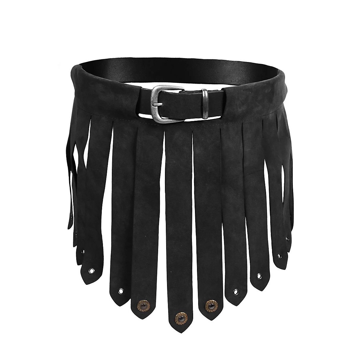 Jupe Viking en cuir noir