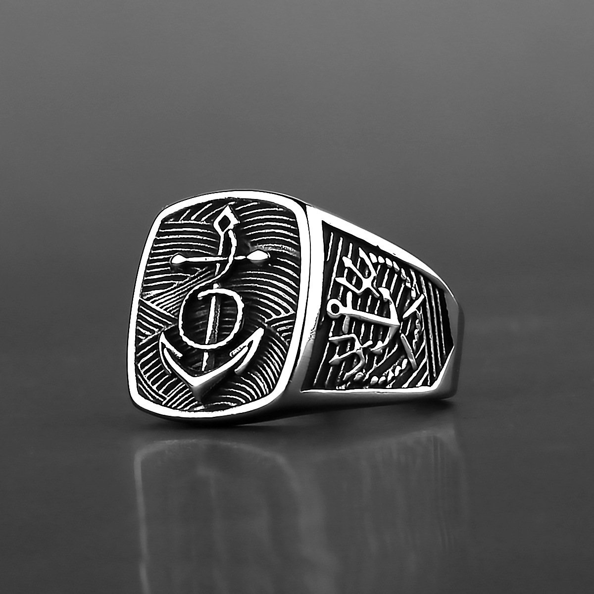 Chevalière Viking Mjolnir Design unique