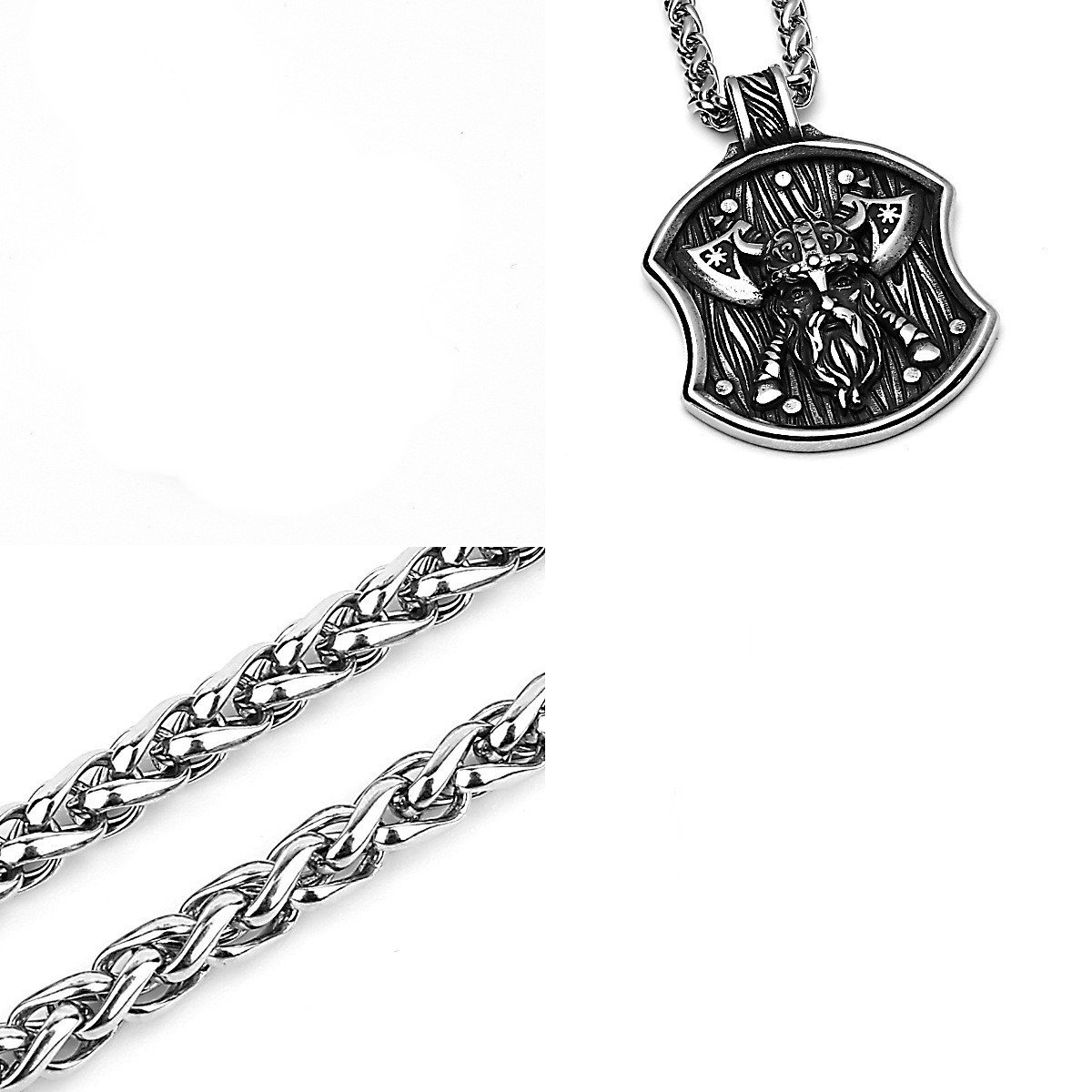 Pendentif Viking Hache de Guerre acier avec chaîne
