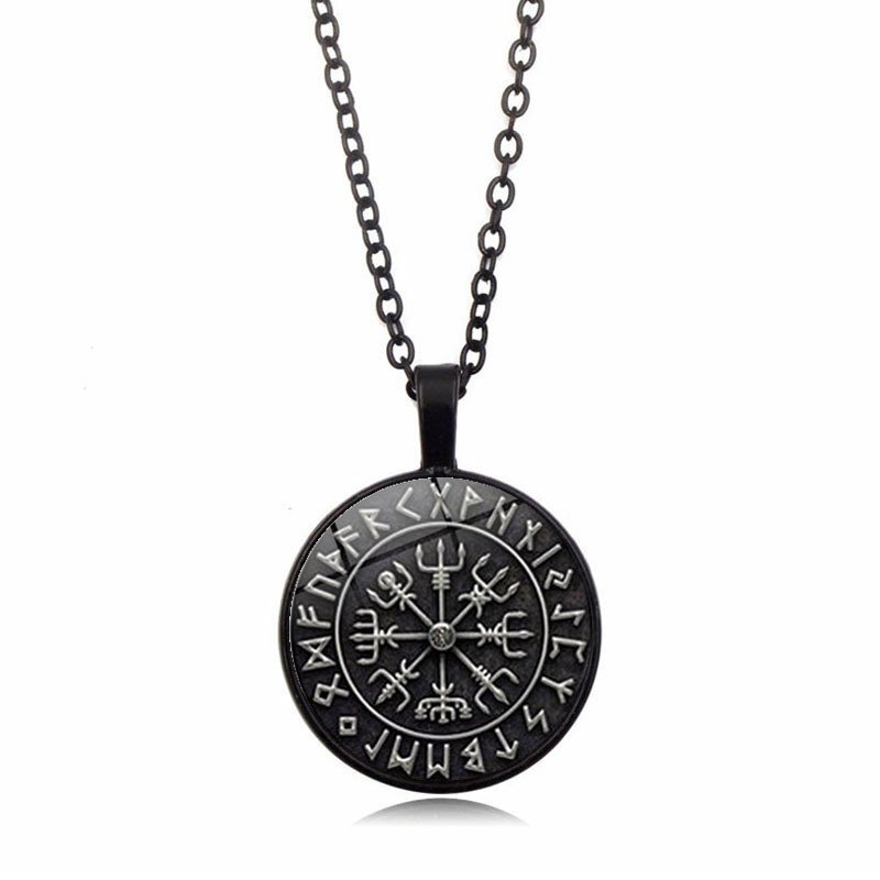 Pendentif Viking Vegvisir noir