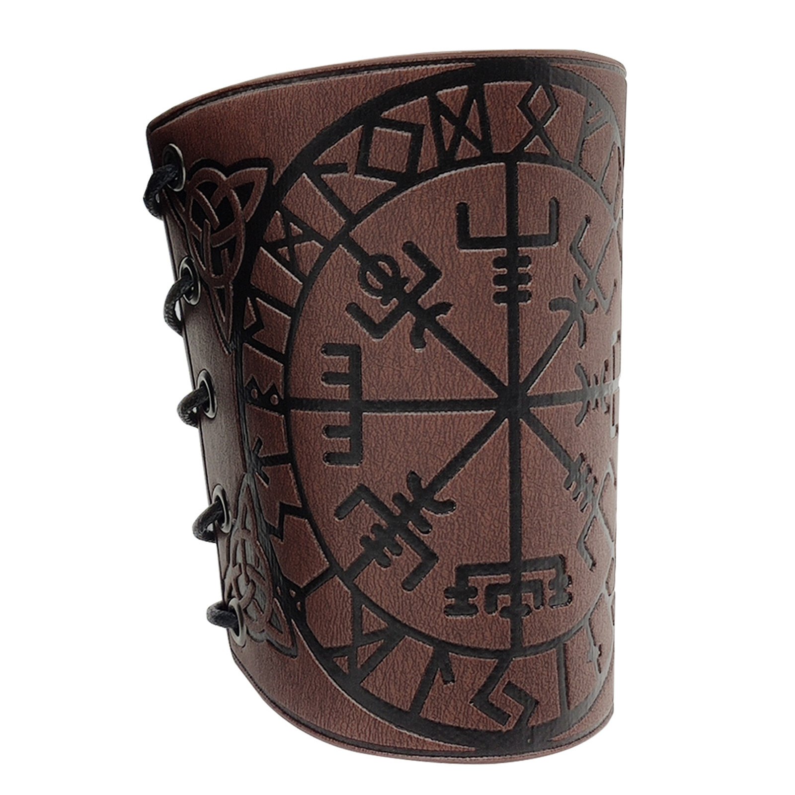 Couvre-jambes Vikings Vegvisir marron