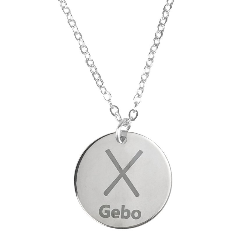 Pendentif Viking Runes : Force et Endurance Nordique Gebo