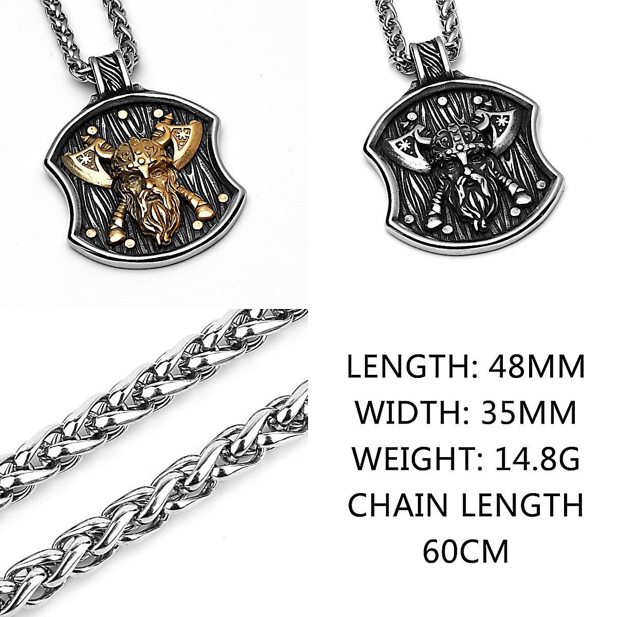 Dimension Pendentif Viking Hache de Guerre
