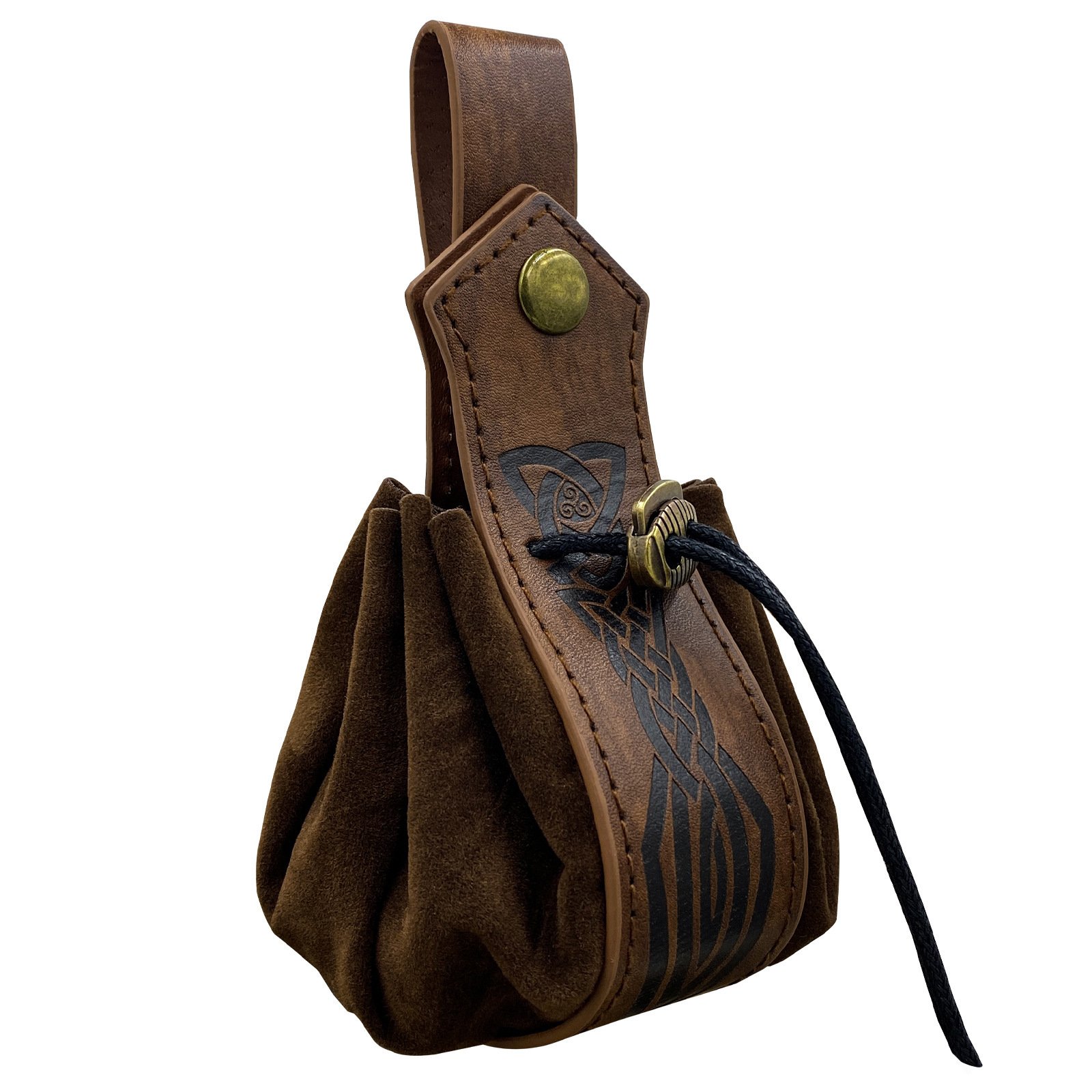 Sacoche Viking en Cuir avec Motif Épée style ancien