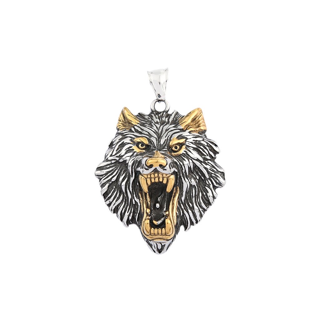Pendentif Loup Viking - Force et Loyauté doré