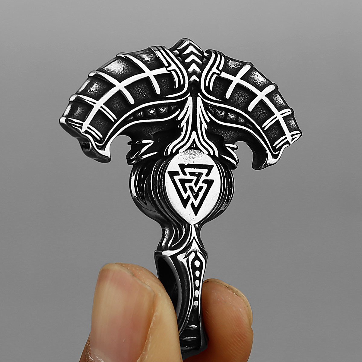 Pendentif Viking en Acier Titane style retro