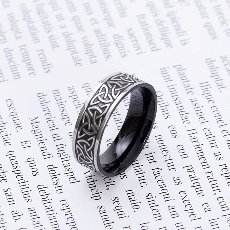 Bague Viking Entrelacs Celtiques en acier retro