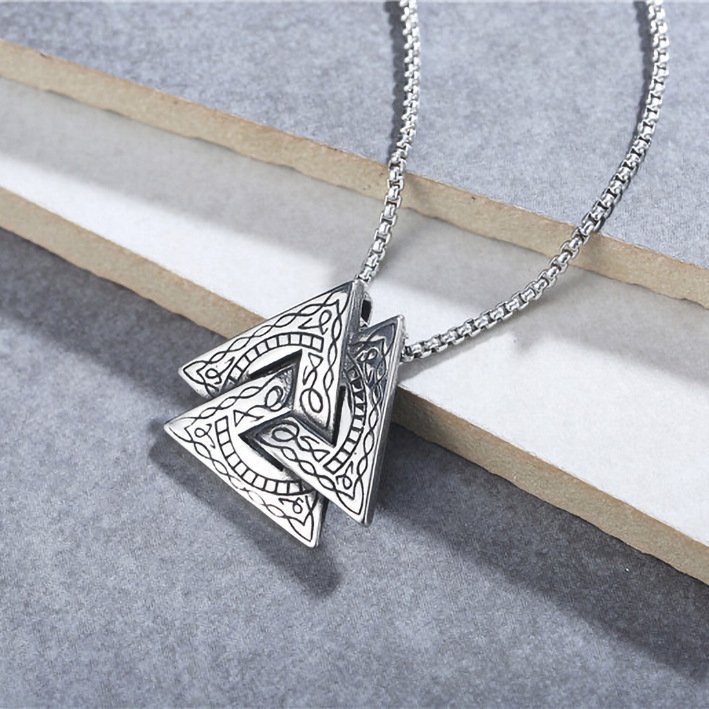 Pendentif Valknut Viking qualité supérieur