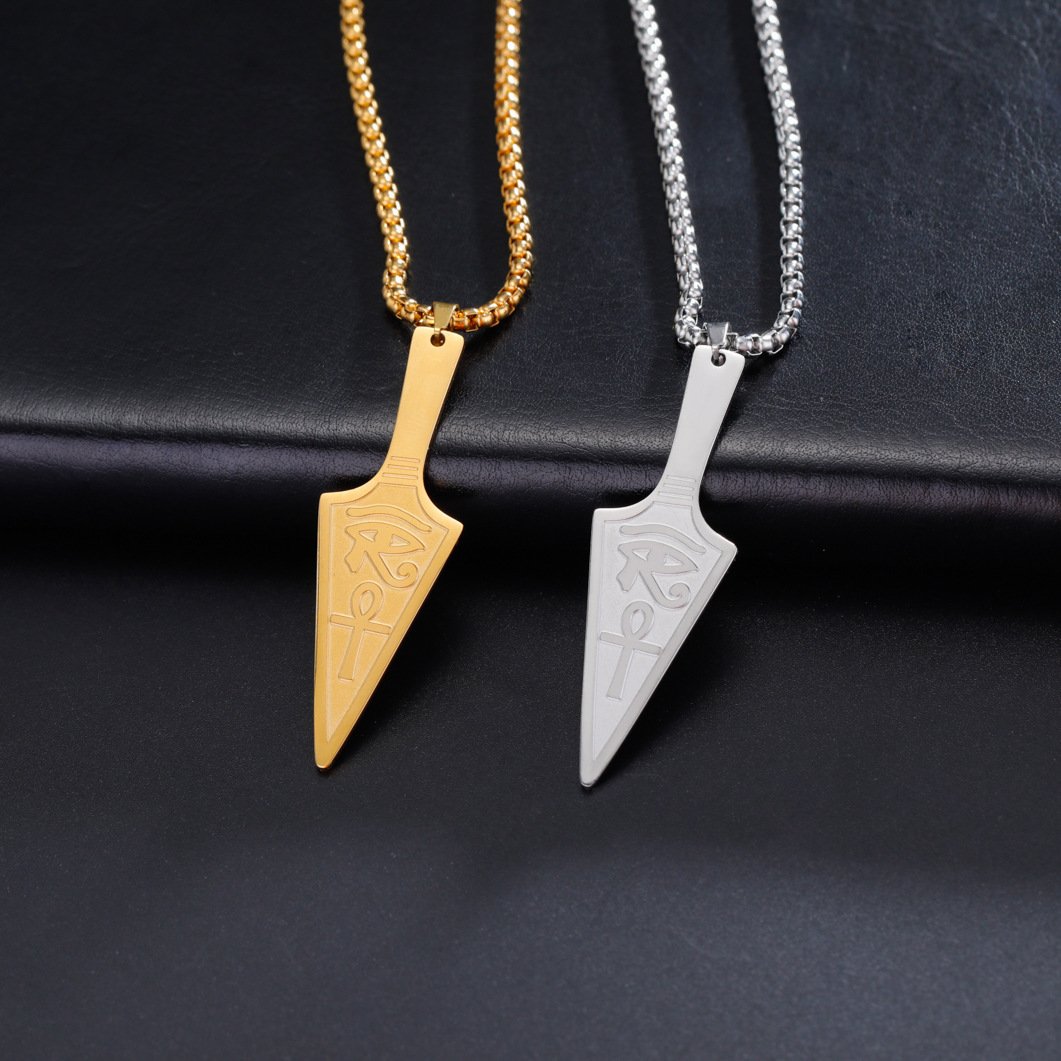 Pendentif Viking Gungnir en Acier Inoxydable doré et argenté