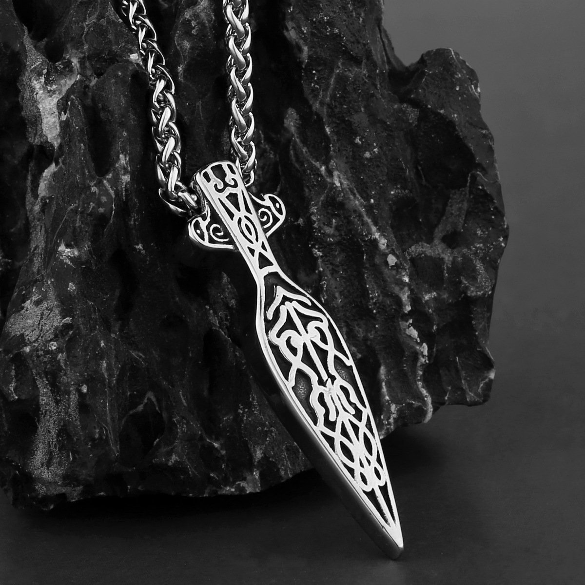 Pendentif Viking Gungnir en Acier Titane hypoallergénique