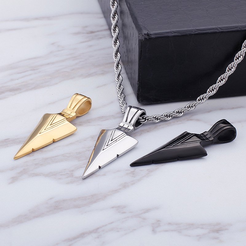Pendentif Viking Gungnir en Acier Titane de qualité