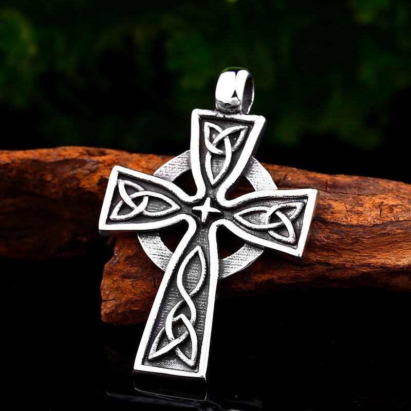 Pendentif Viking Croix Celtique en Acier Inoxydable