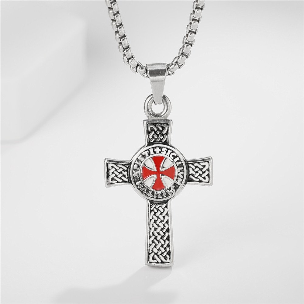 Pendentif Viking Croix Templière Qualité supérieure