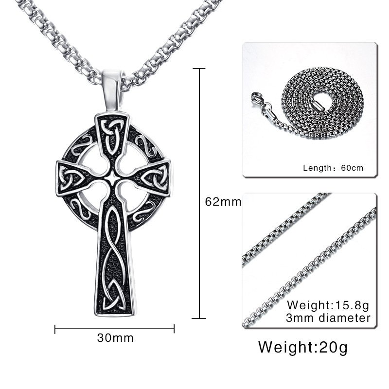 Dimension Pendentif Viking Croix Celtique