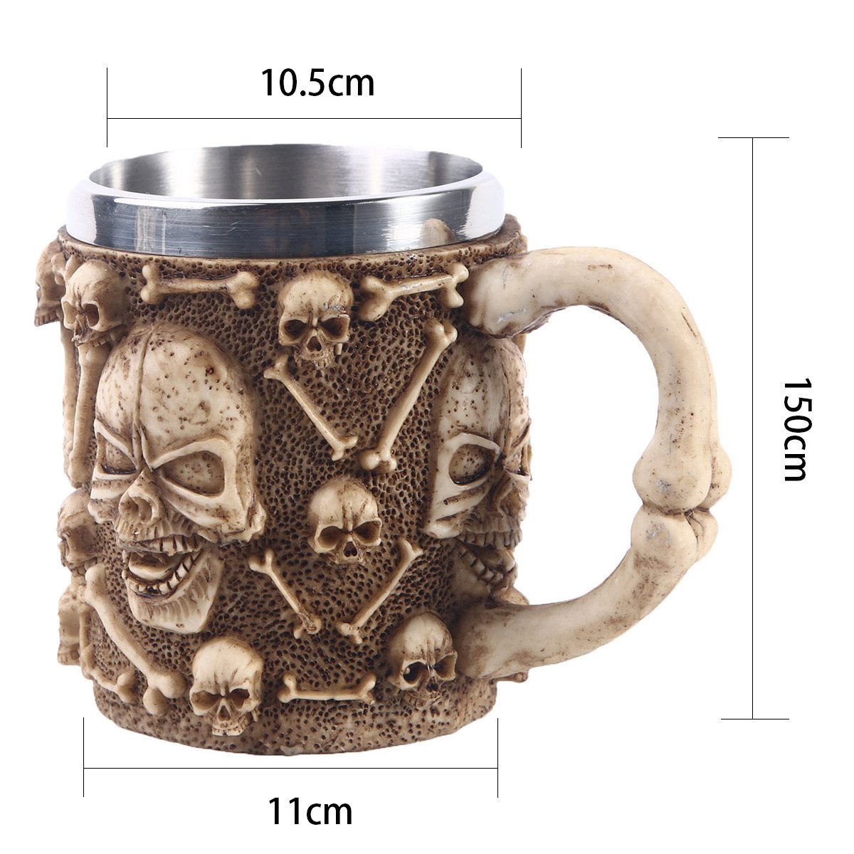 Dimension Mug Viking Crâne et Ossements