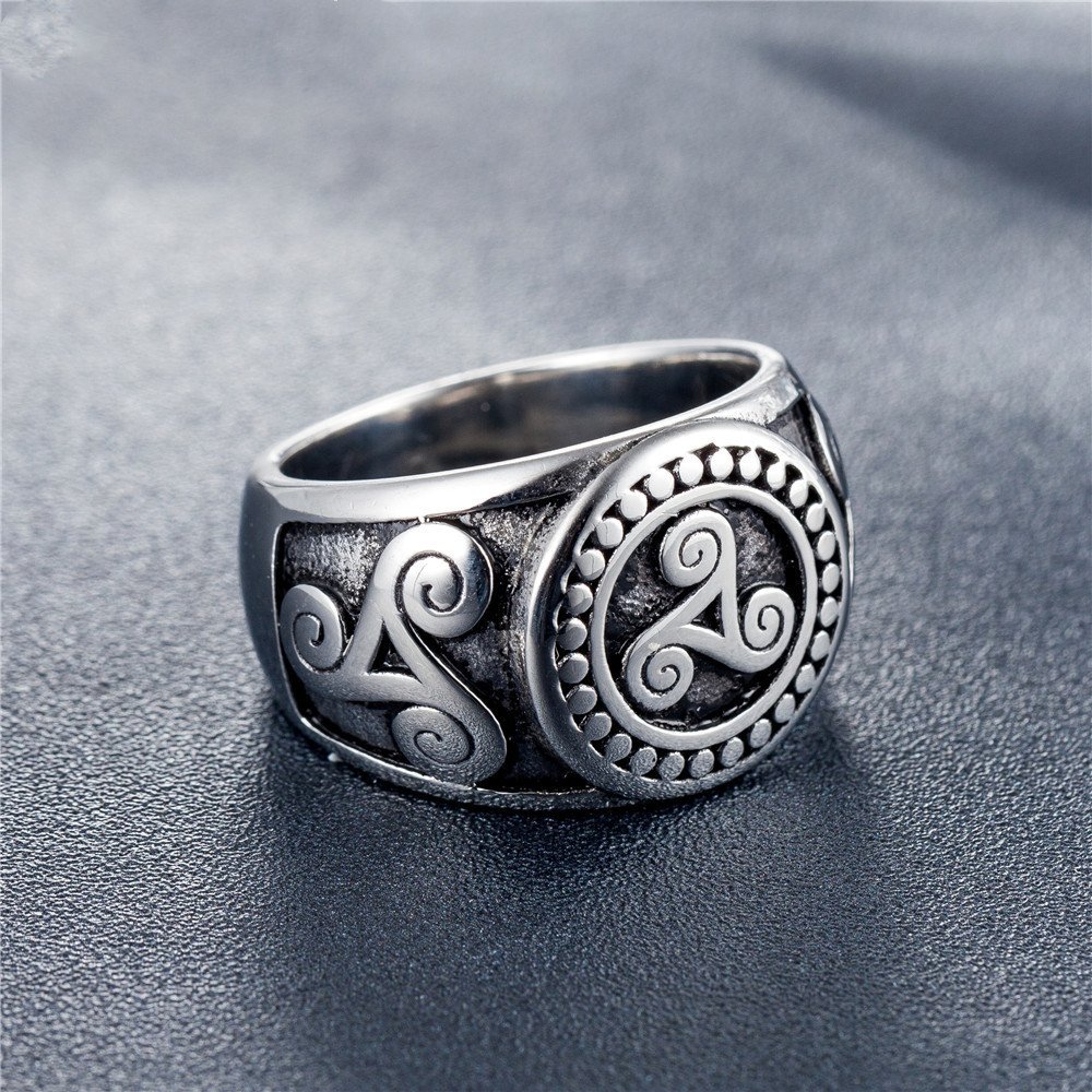 Bague Viking Triskelion - Acier Inoxydable - Symbole Celtique