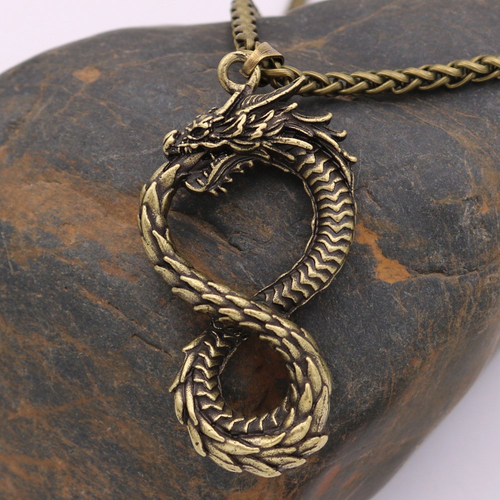 Collier Viking Ouroboros chaine en acier
