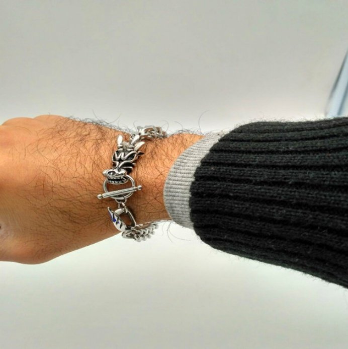 Bracelet Viking Ouroboros en Titane Taille ajustable