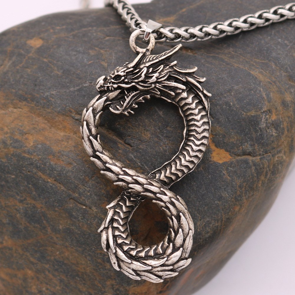 Collier Viking Ouroboros en acier